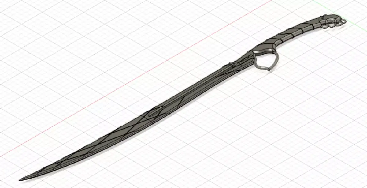 Warframe Pangolin sword 3D print model