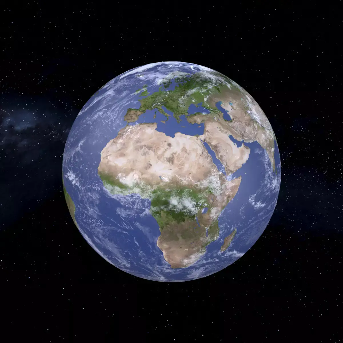 8K Earth Low-poly 3D model