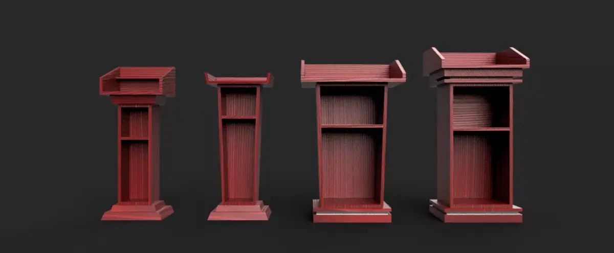 Speech stand 2 - group 3D model