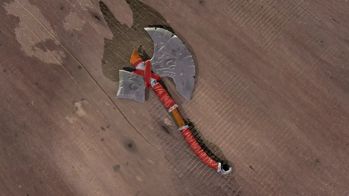 Stylized axe Low-poly 3D model 12