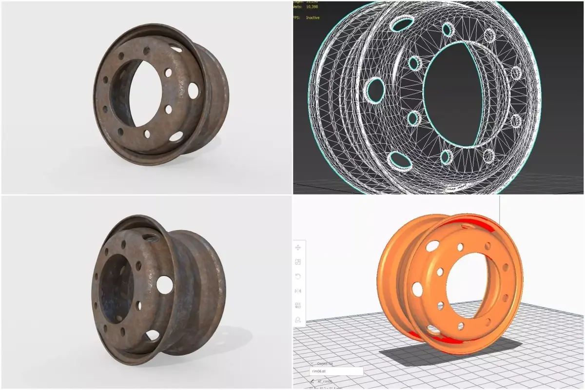Rim M6 - Old version Low-poly 3D model