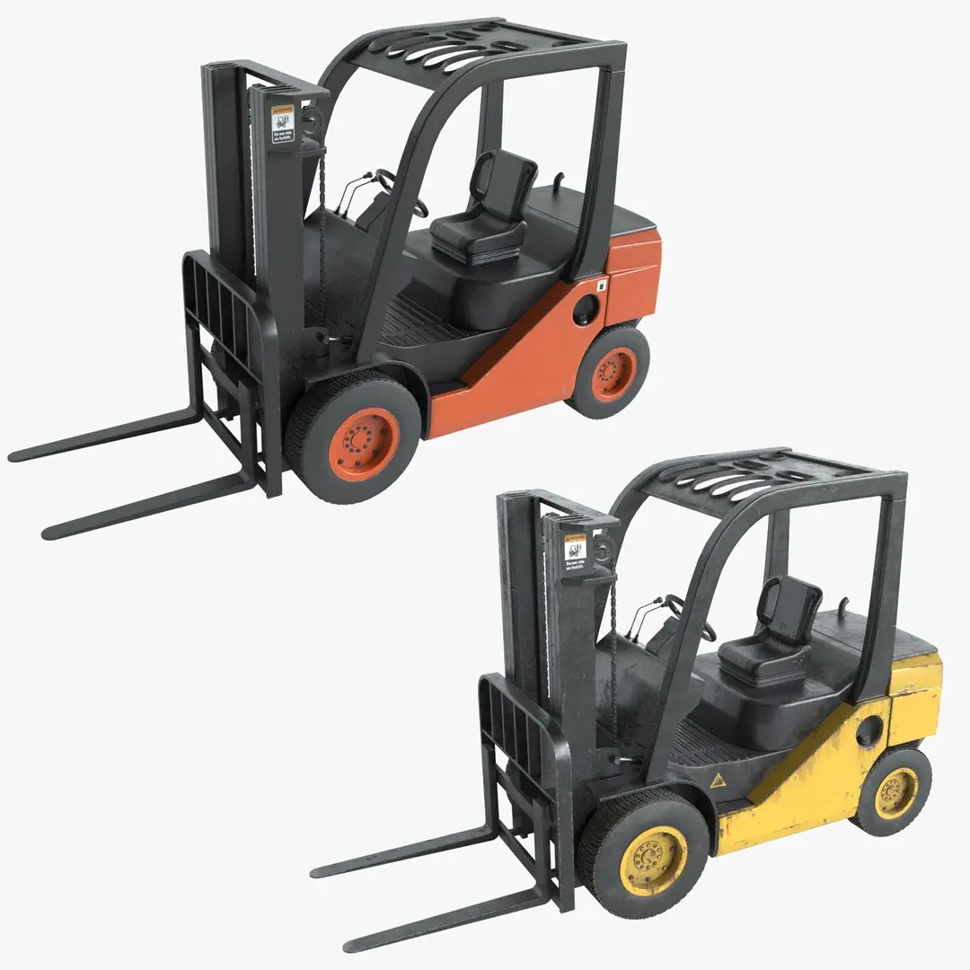 Forklifts Old and New PBR 3D model purchase