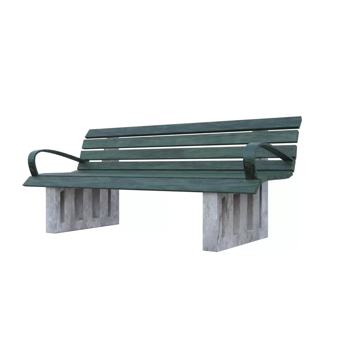 Old Wooden Bench Low-poly 3D model purchase
