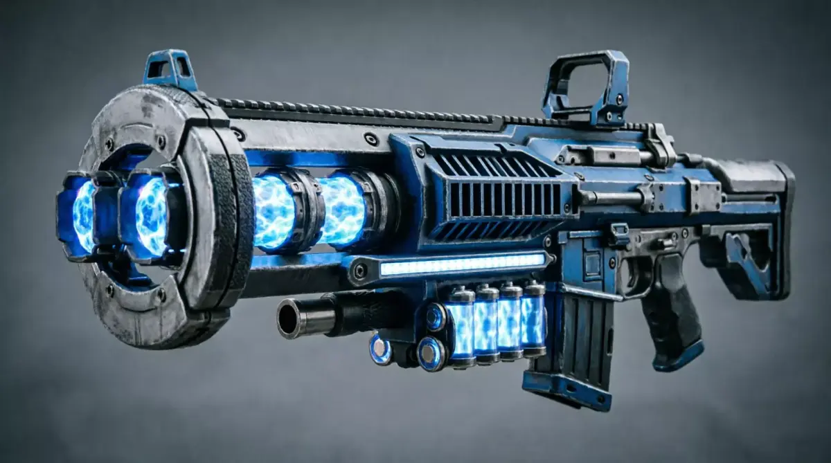 Sci-Fi Plasma Rifle - Energy Weapon Game Asset Low-poly 3D model