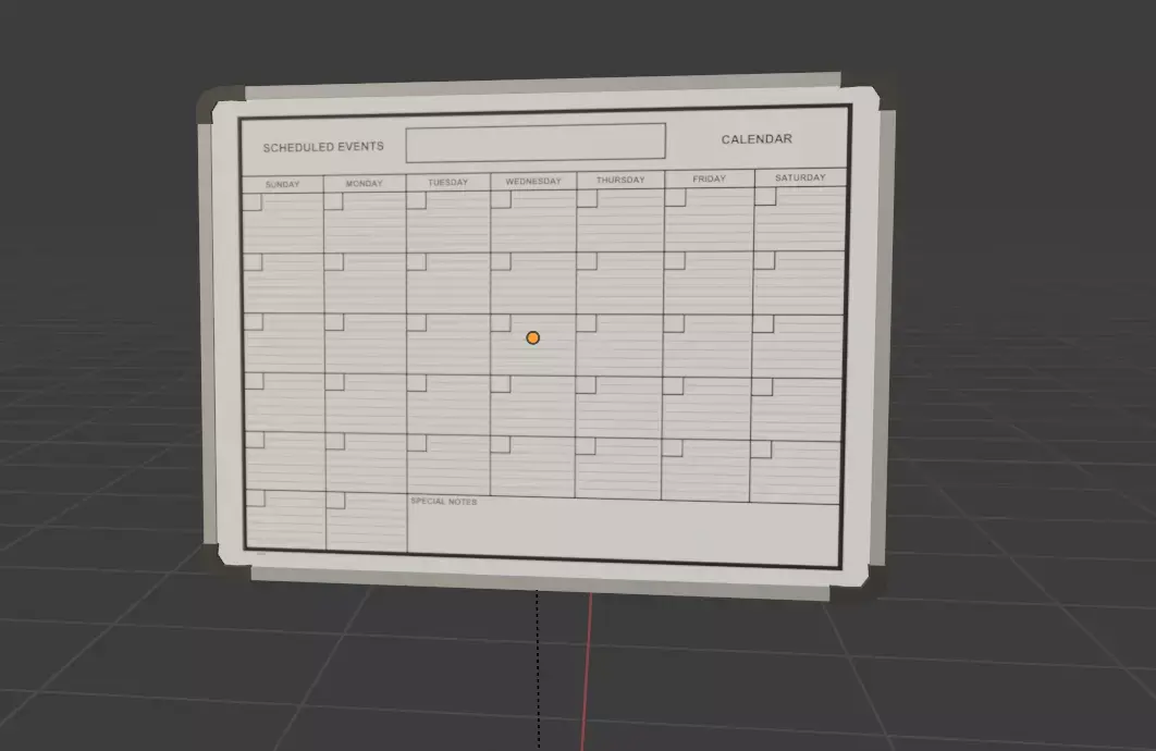 Board - Date Free low-poly 3D model