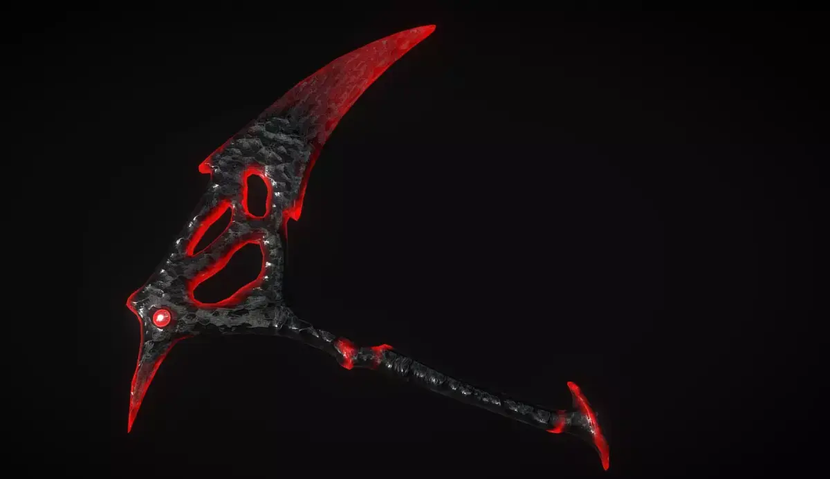 Demonic Sickle - Game Ready Low-poly 3D model