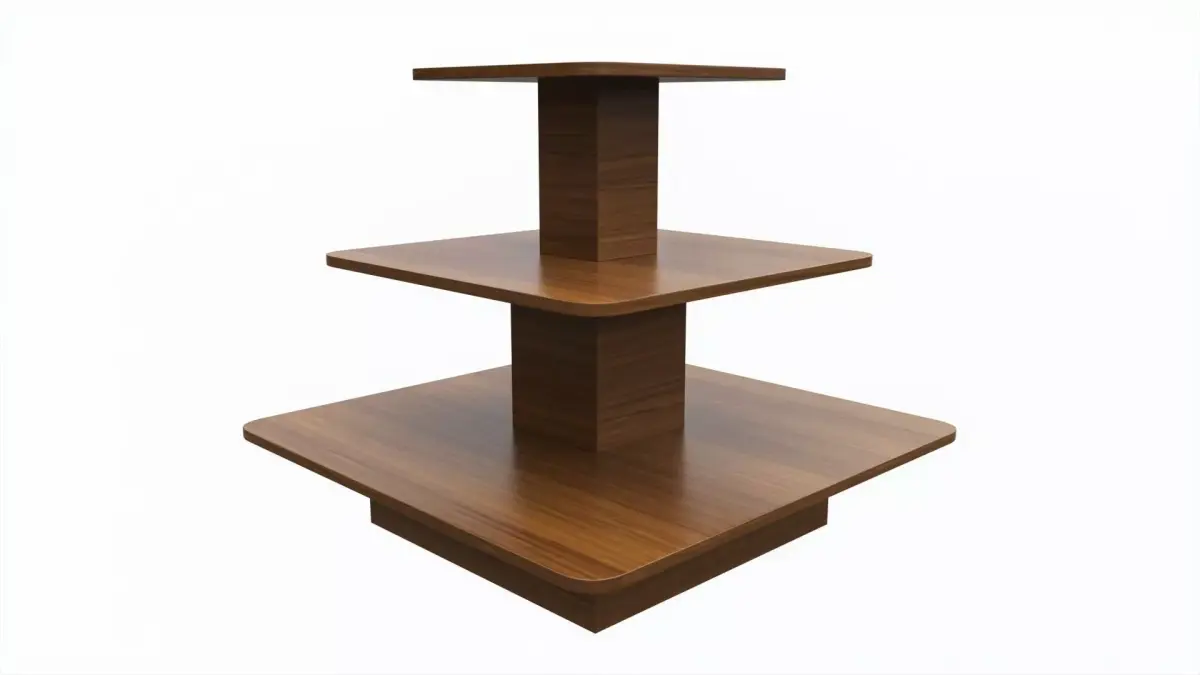 Three Tier Square Table Free 3D model