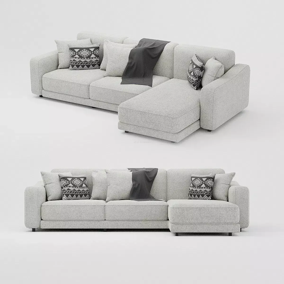White Sofa Free 3D model buy