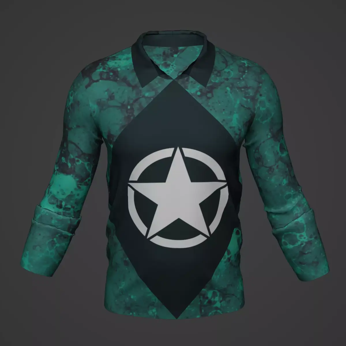 Military Soldier Clothing T-shirt Low-poly 3D model 93