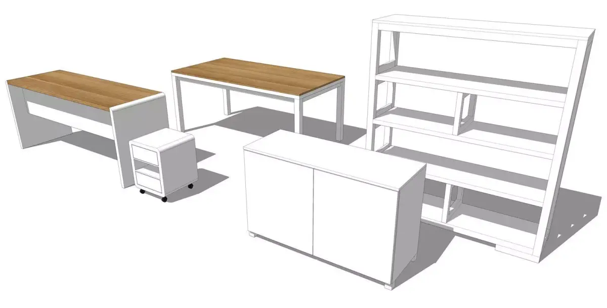 Walabi - office furniture Free 3D model