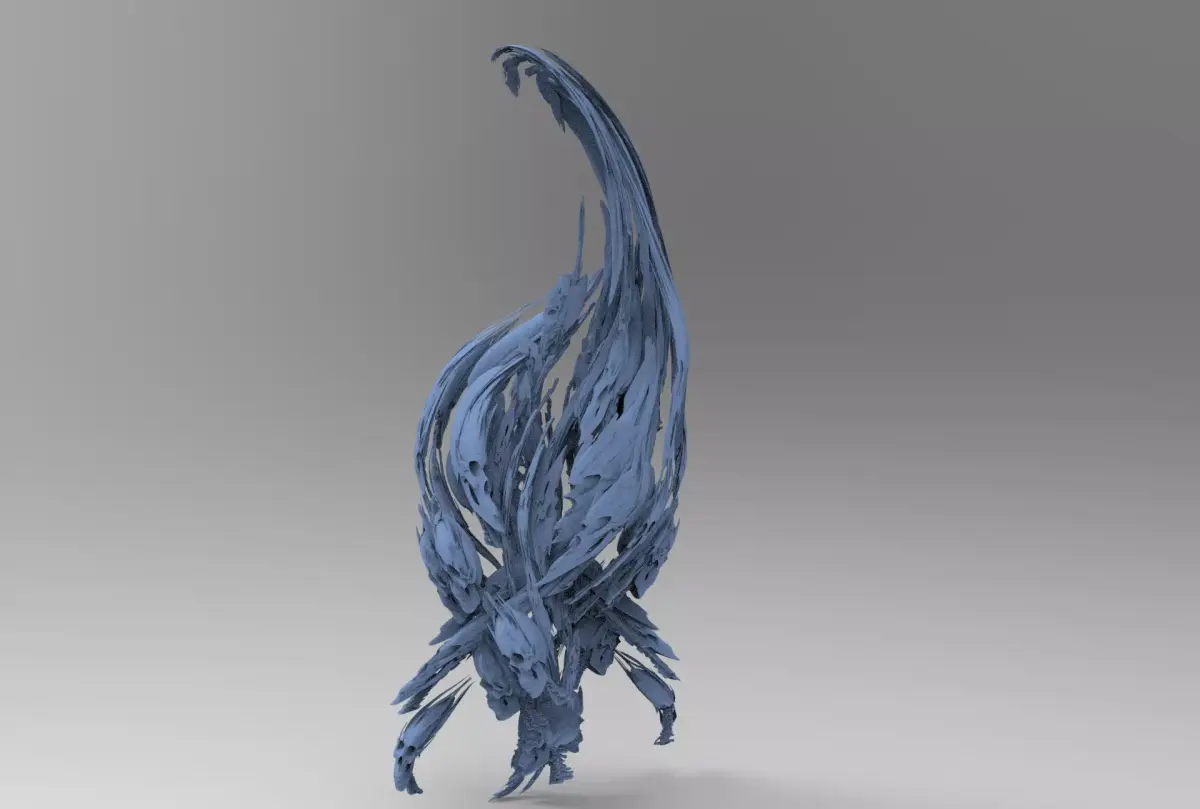 Dantes Purgatory ivy sculls stand 3D model