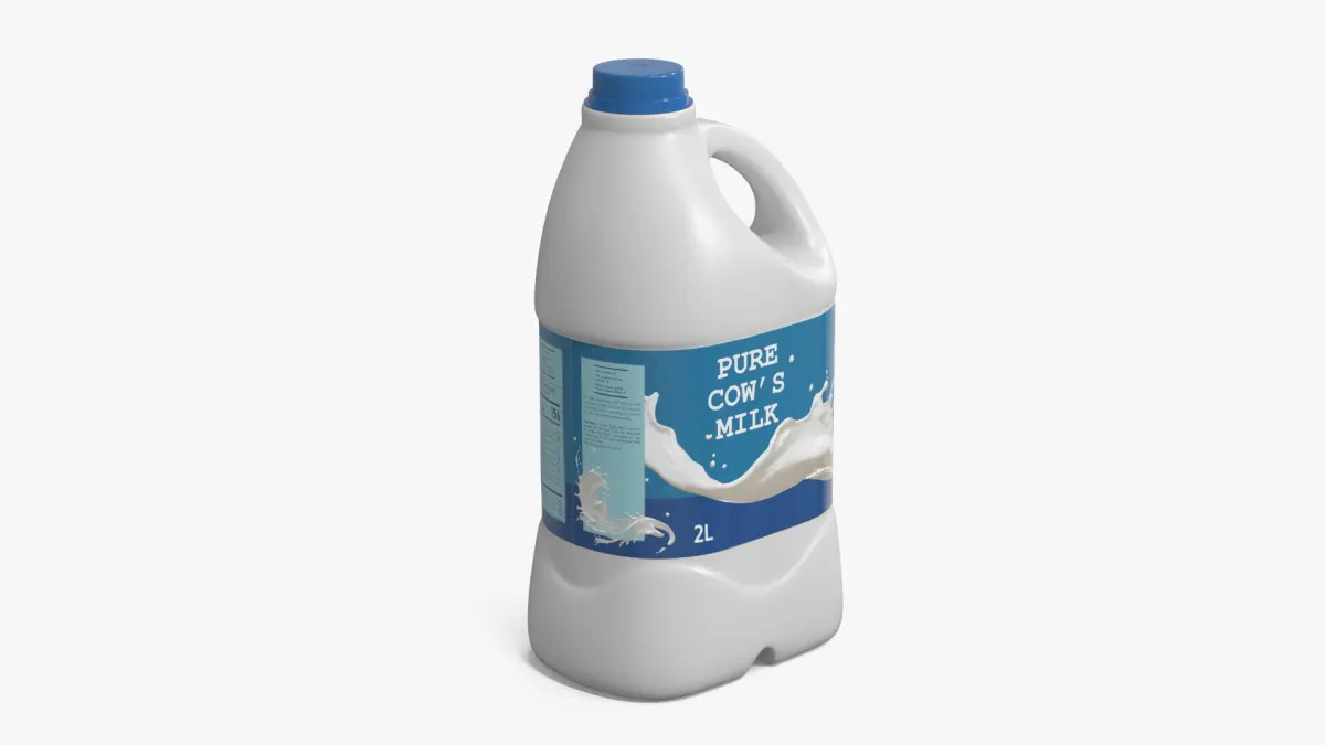 Mockup Pure Cow Milk Plastic Bottle 2L 3D model