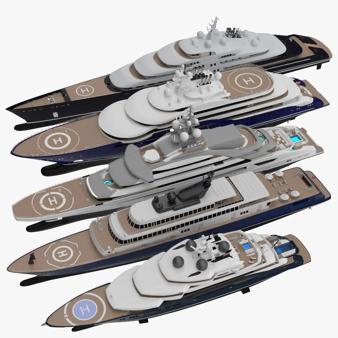 Collection Yacht Bay Four 3D model