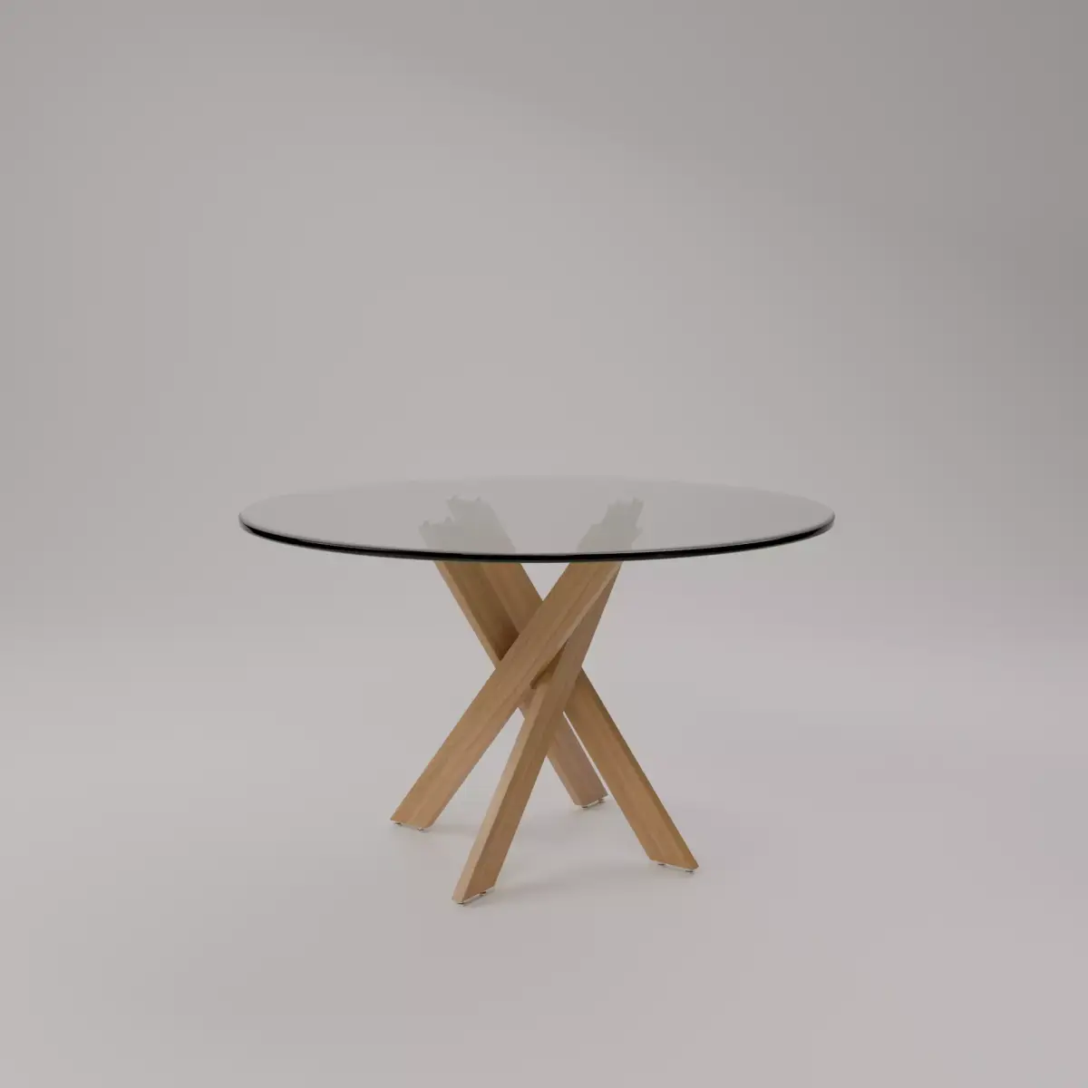 Round modern Glass Table Free 3D model