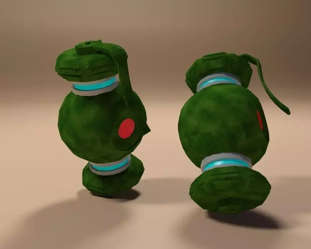 Sci-Fi Grenade Low-poly 3D model 14