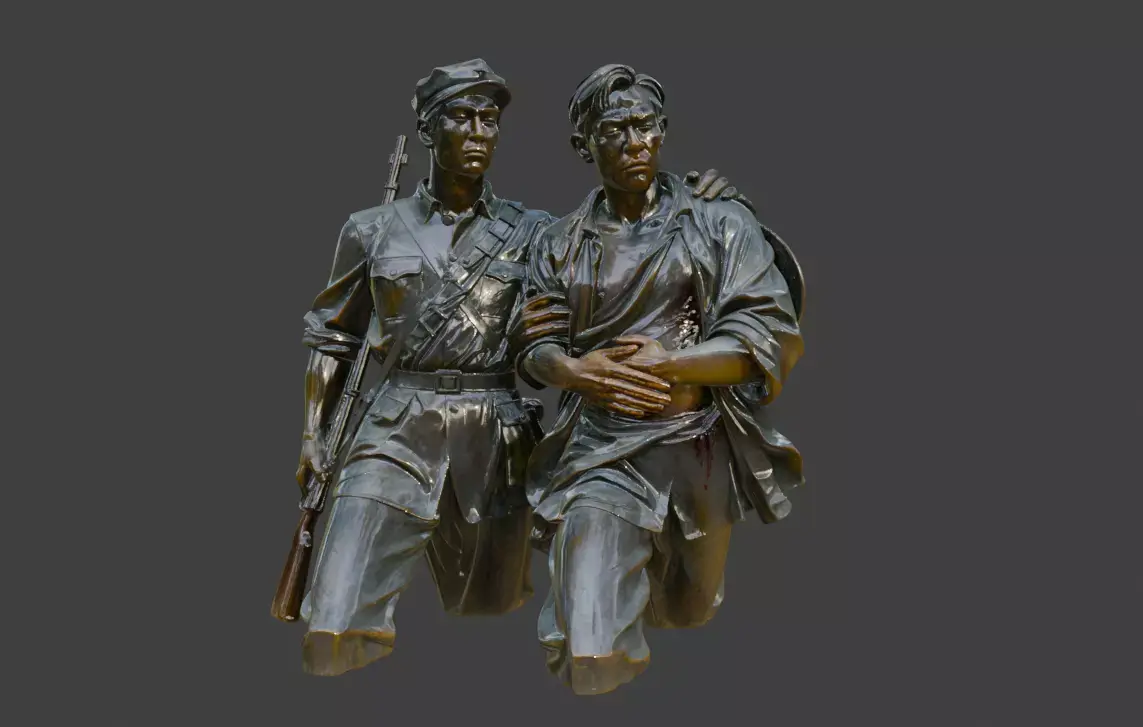 Military sculpture warrior  military battle war hero  soldier 3D print model 29