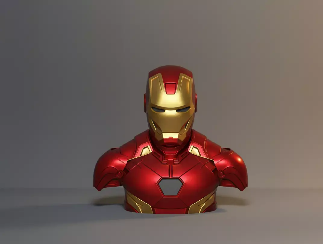 iron man bust 3D print model
