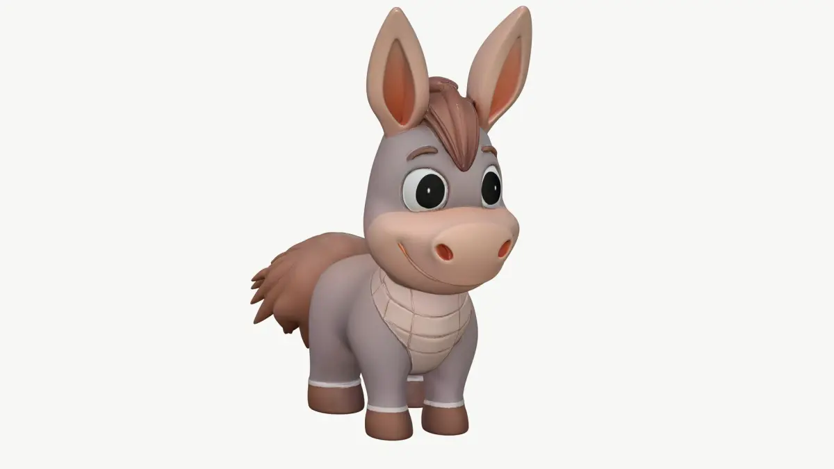 High-Quality Realistic Cute Cartoon Horse 3D model