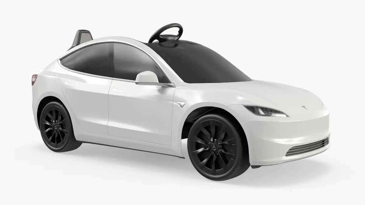 Luxury Kids Ride-On Tesla Inspired White 3D model