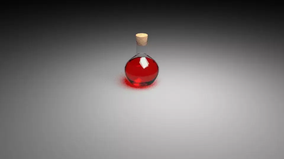 red flask Free 3D model