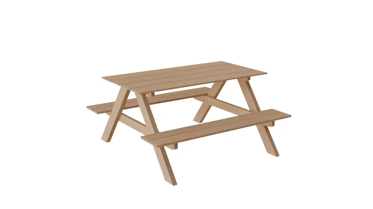 Picnic Table Free 3D model purchase