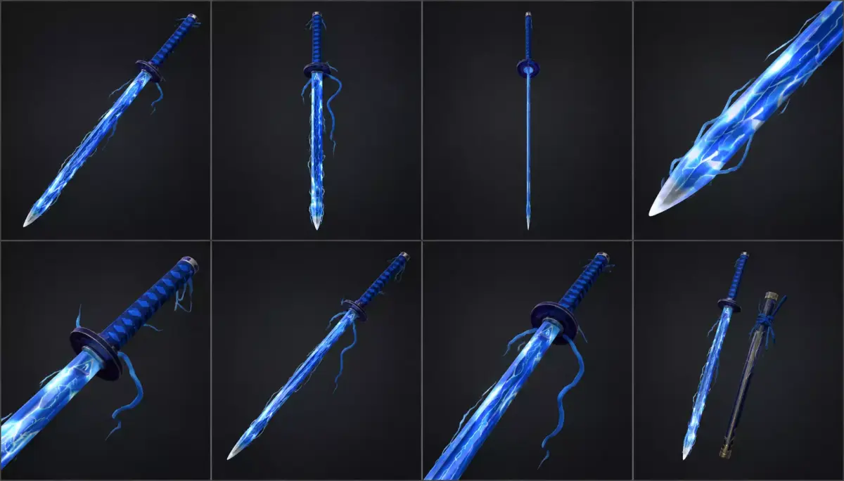 Stormlight Energy Katana Low-poly 3D model