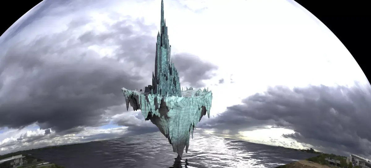 Floating Mountain castle 3D model