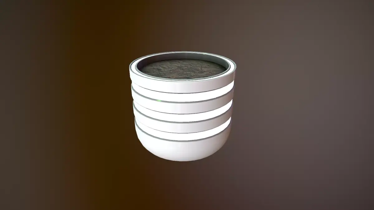 Futuristic Plant Pot Low-poly 3D model