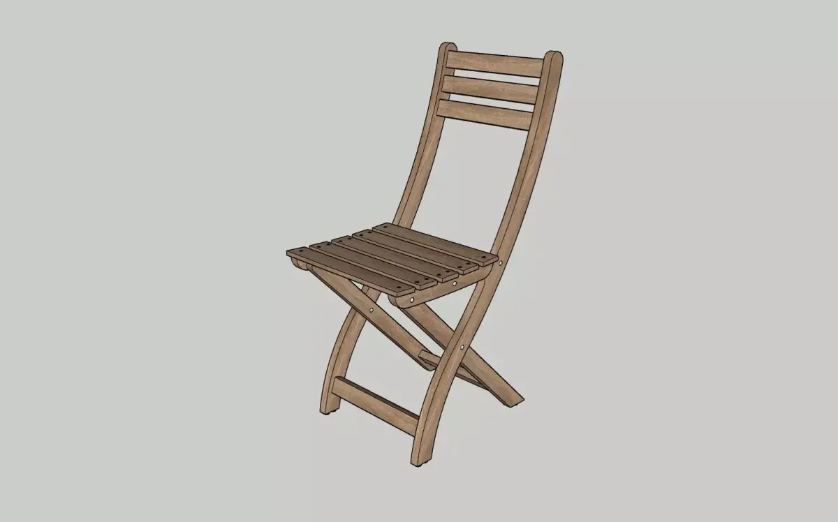 Chair outdoor foldable IKEA ASKHOLMEN 3D model