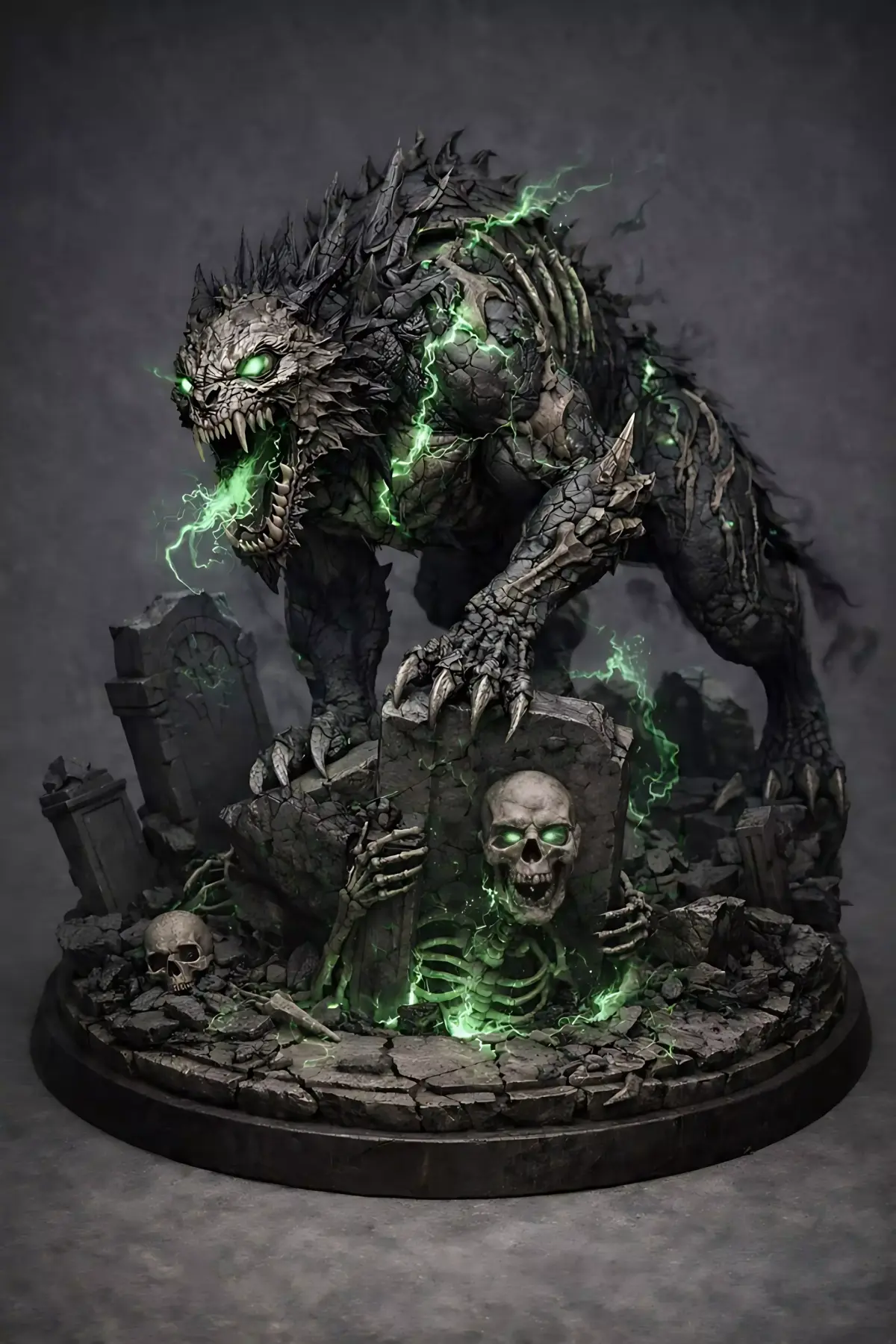 Varkhul the Crypt Devourer Dark Fantasy Monster STL 75mm  3D print model