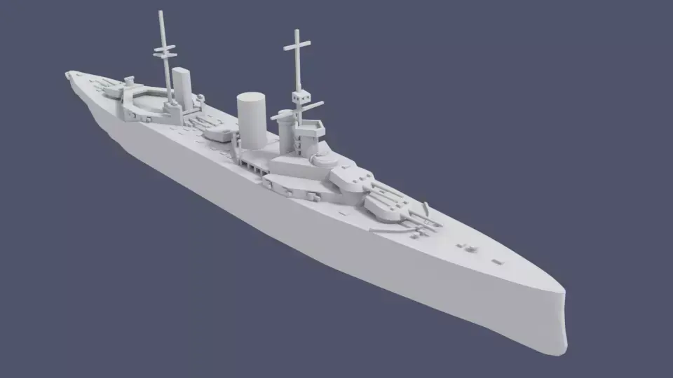 HMS Queen Mary 3D print model