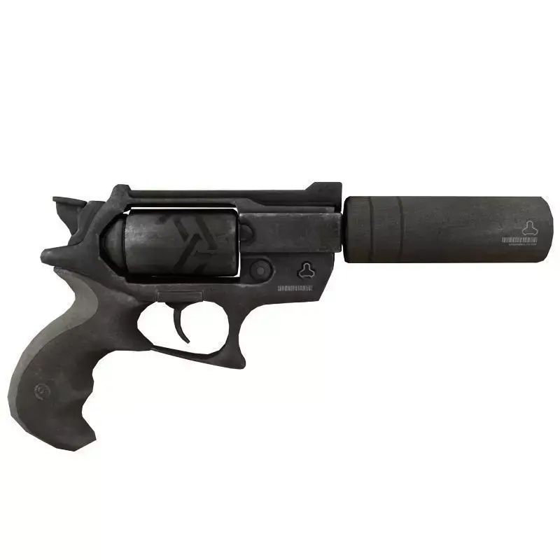 Revolver taser Low-poly 3D model