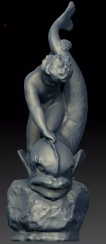 Eros Cupid and Dolphin 3D print model
