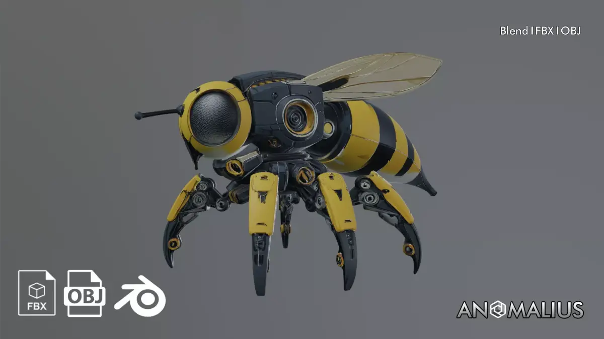 robot bee 3D model get