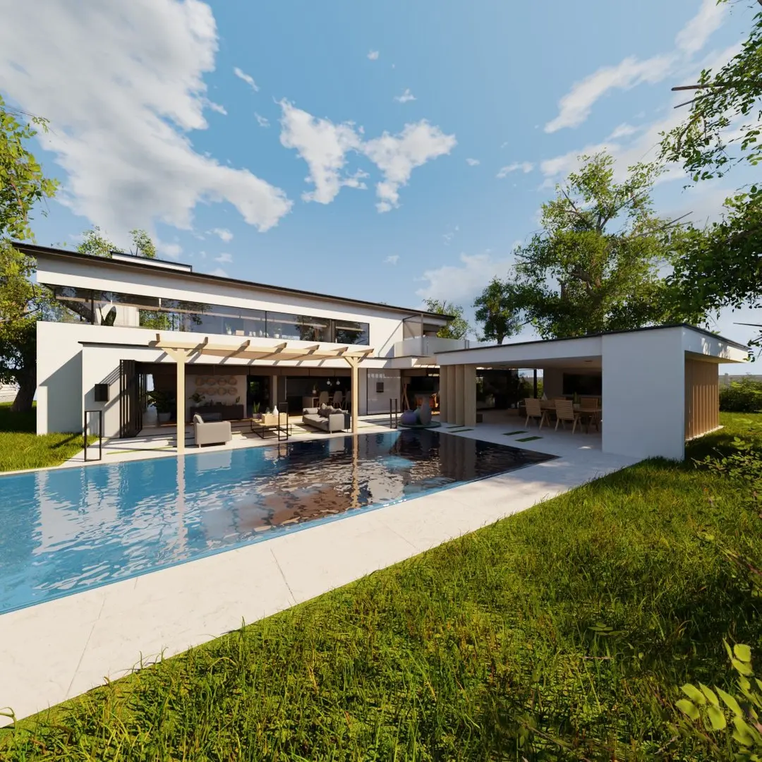 Modern villa 2021 Blender Eevee and Cycles 1 3D model