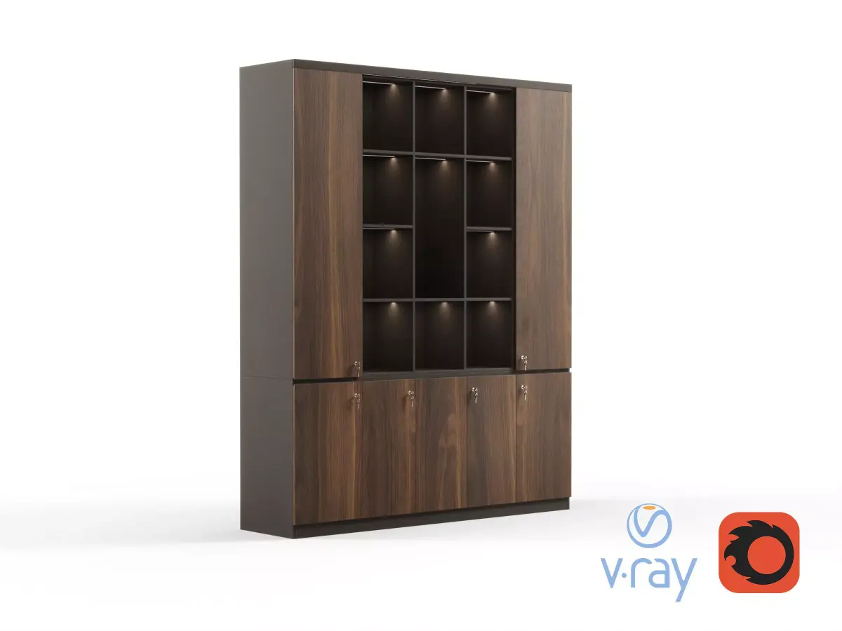 Modern Office High Cabinet File 3 For Director  Free 3D model
