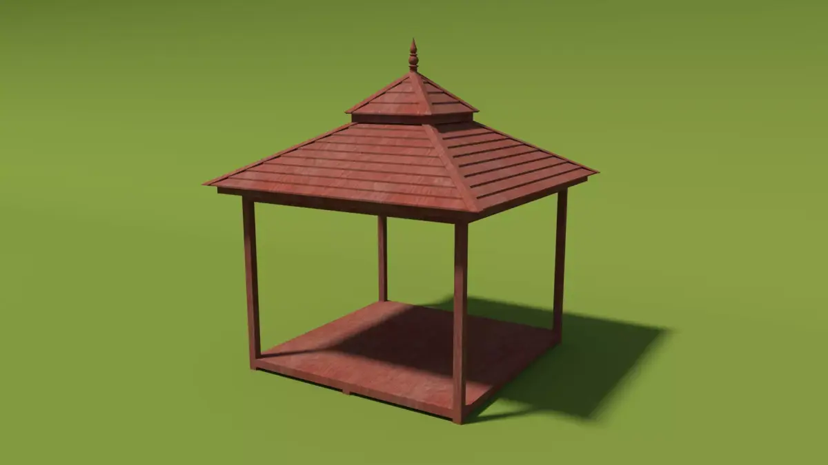 Hip Roof Pavilion Free 3D model
