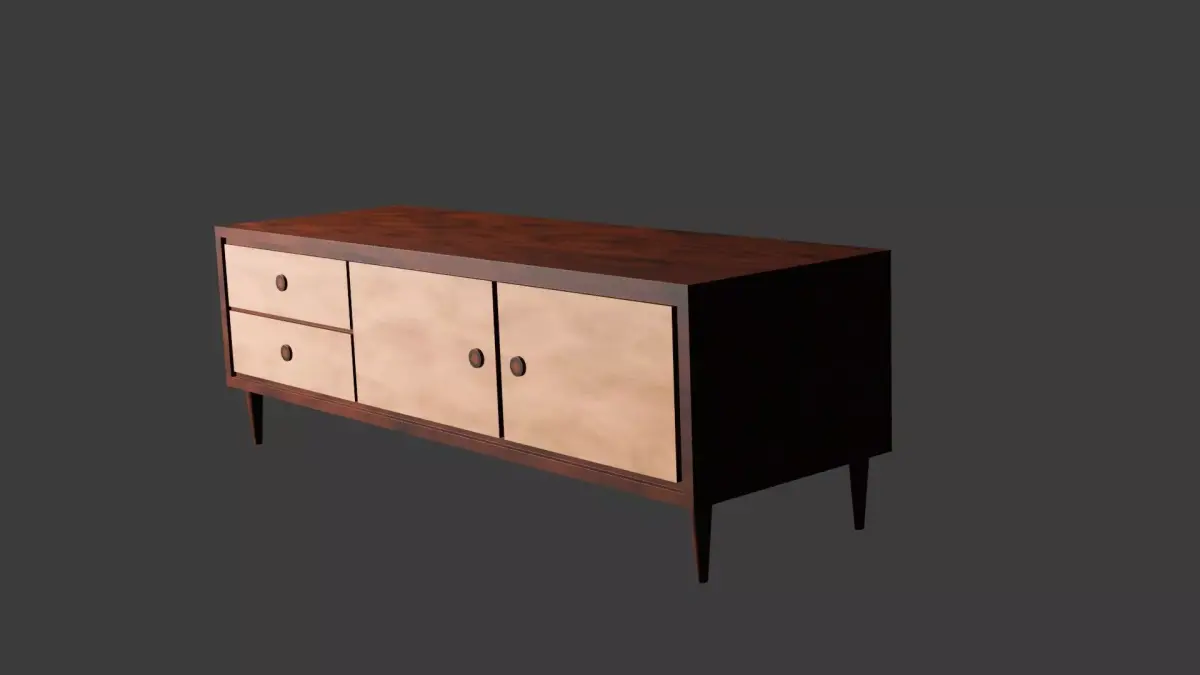 Furniture Set Low-poly 3D model buy