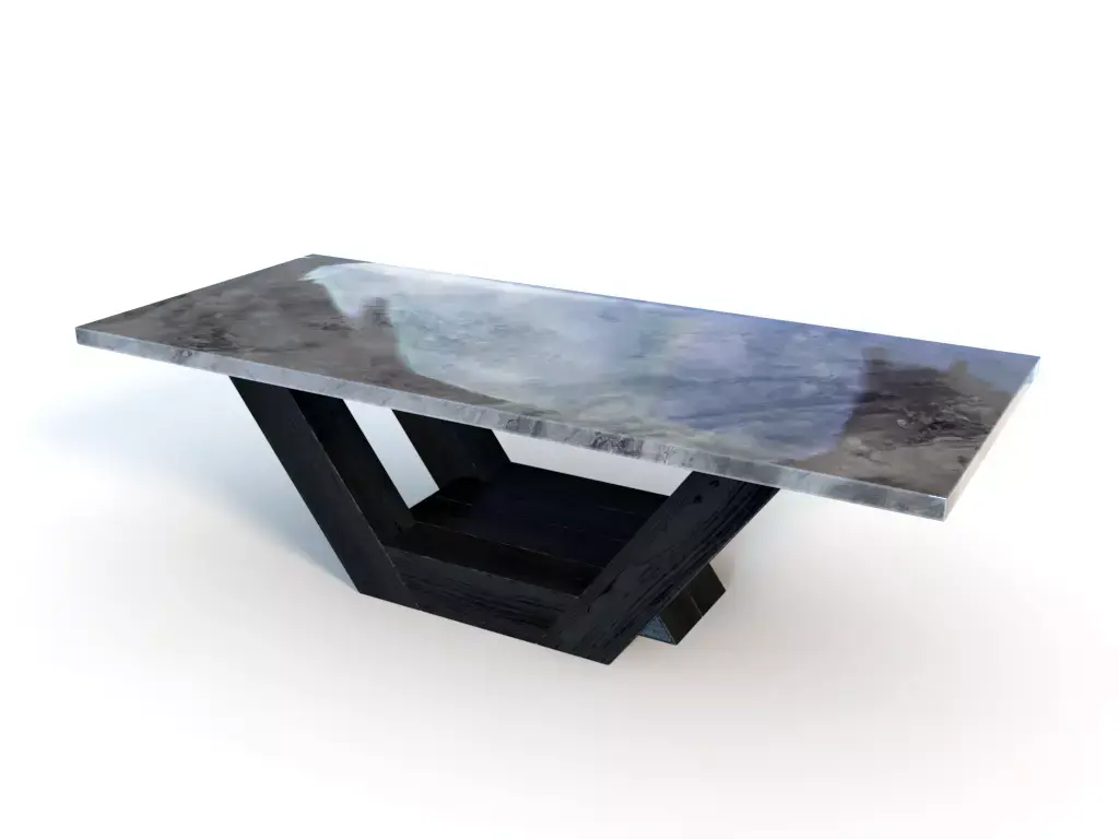 Table stone marble 3D model