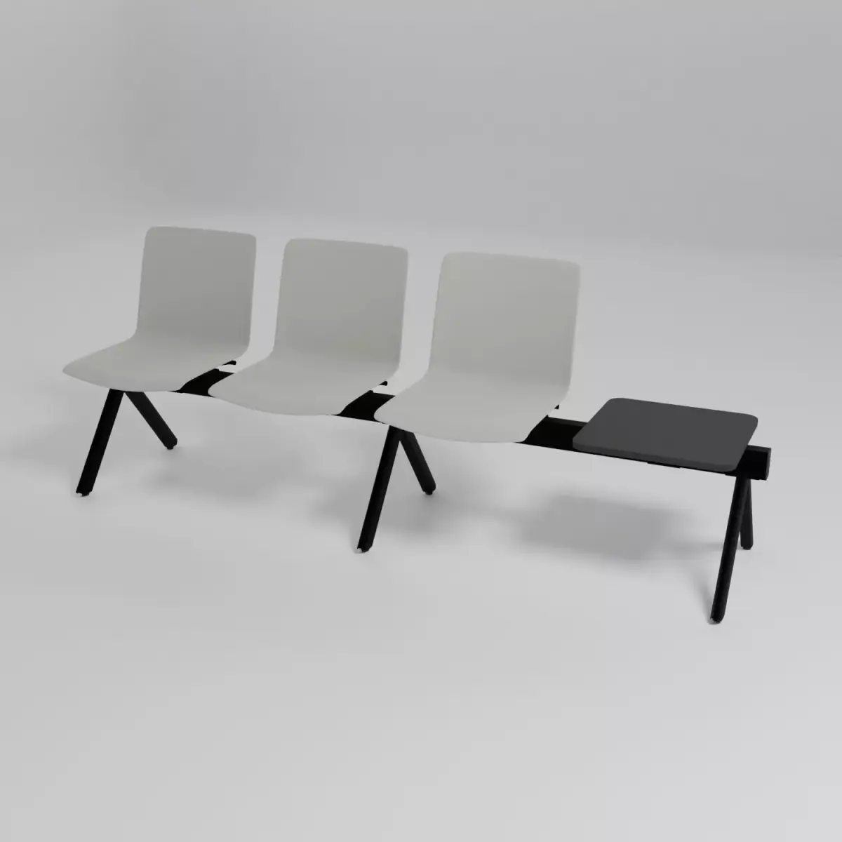 SHILA - Freestanding 3 seater bench with the table top - Free 3D model