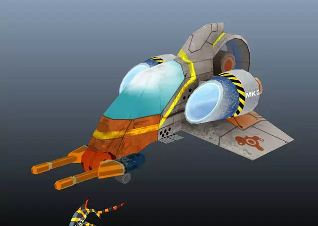 Advanced Gunship Low-poly 3D model