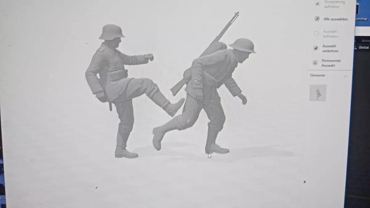 WWII Soldier Combat Diorama  Action Figure STL for 3D Printing 3D print model