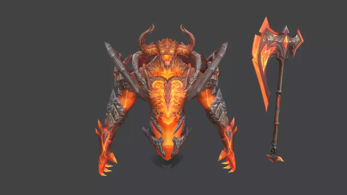 Volcanic Lava Monster Low-poly 3D model