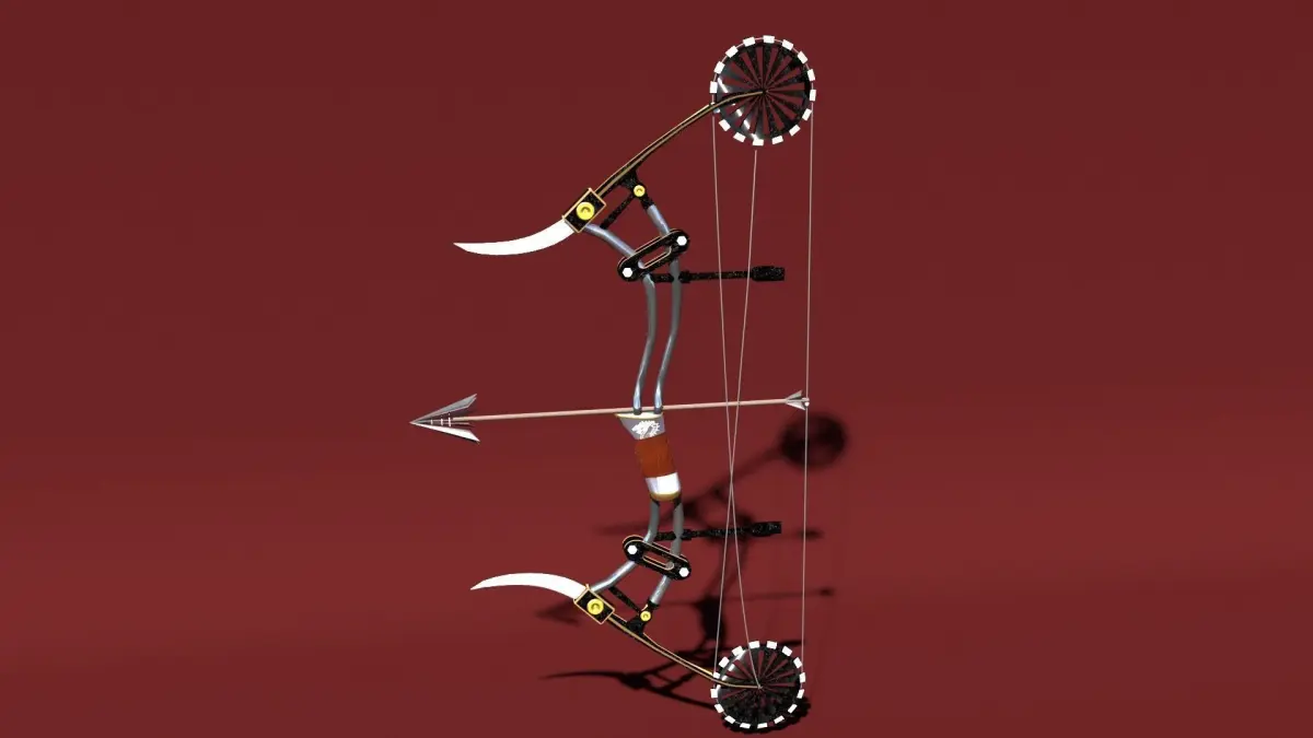 Steampunk-Dragon Bow Low-poly 3D model