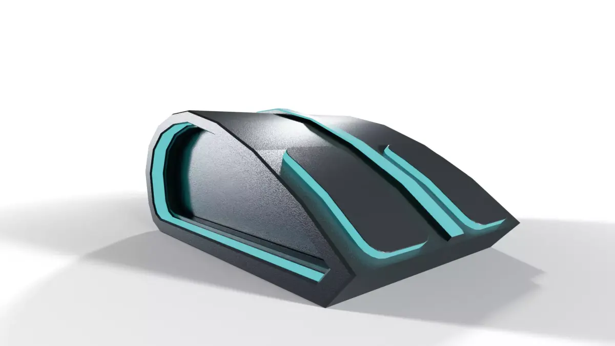Sci-Fi Computer Mouse Low-poly 3D model