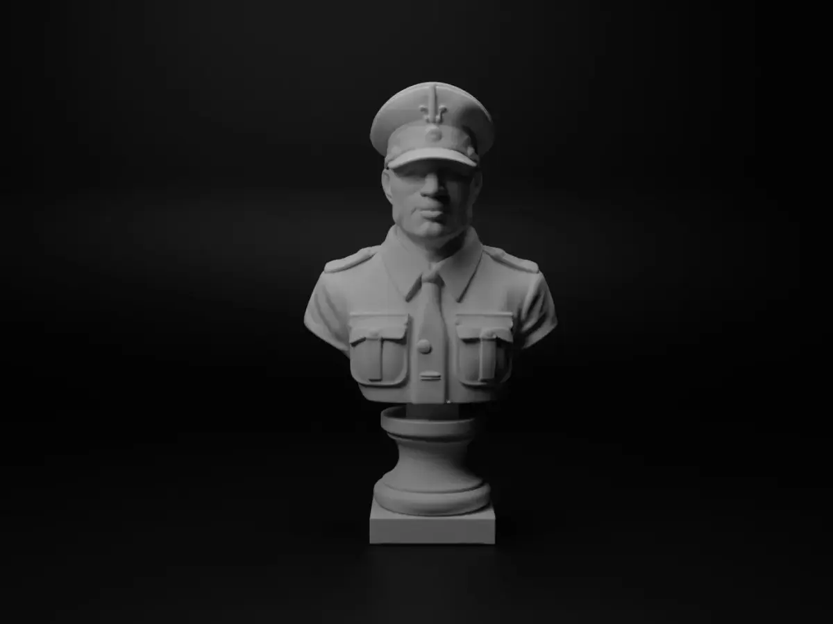WW2 Soviet Soldier Bust Chess 3D print model get