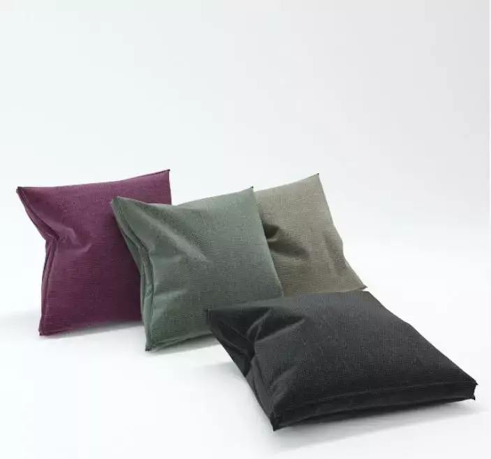 Pillow four different colored pillows Free 3D model