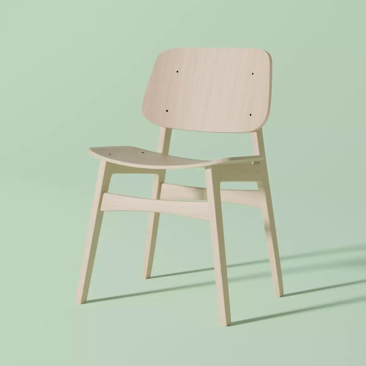 Wooden Chair Free low-poly 3D model get