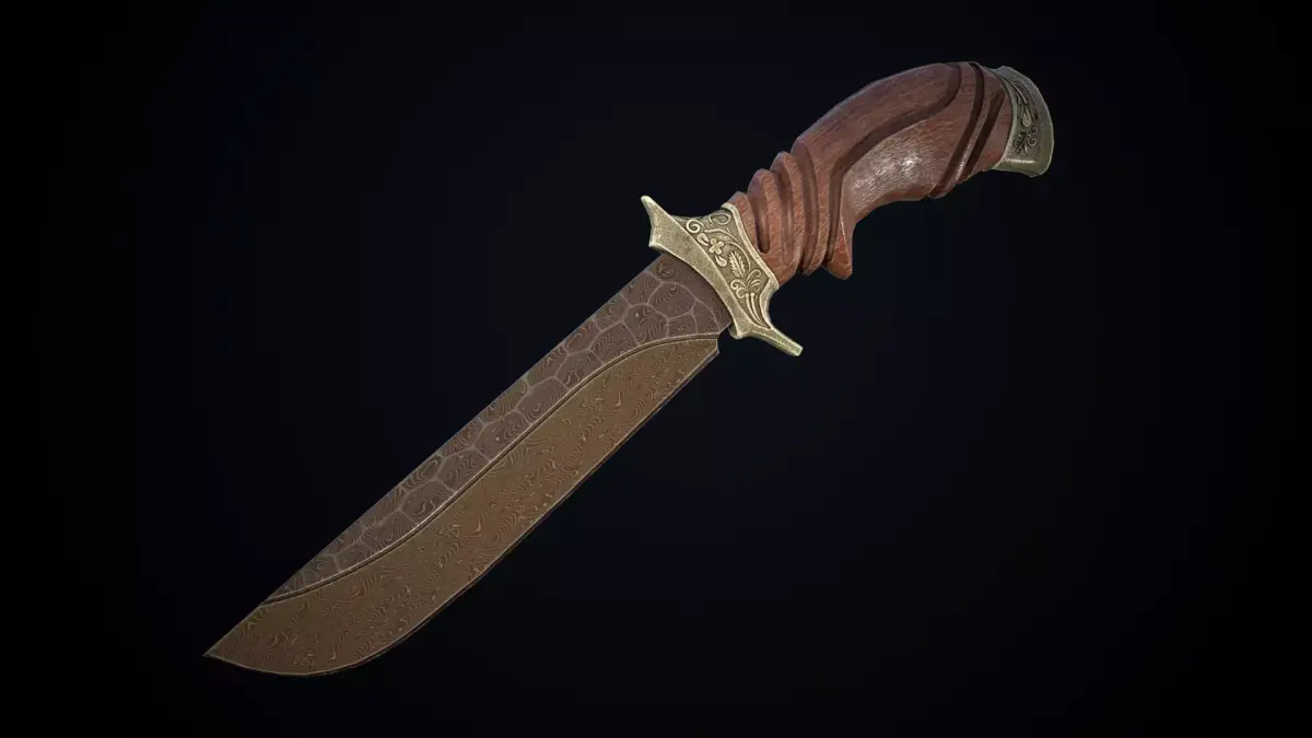 Hunter Knife Low-poly 3D model shop