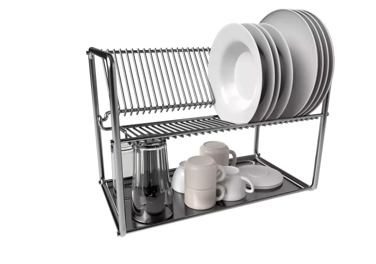 Metal Dish Rack Low-poly 3D model